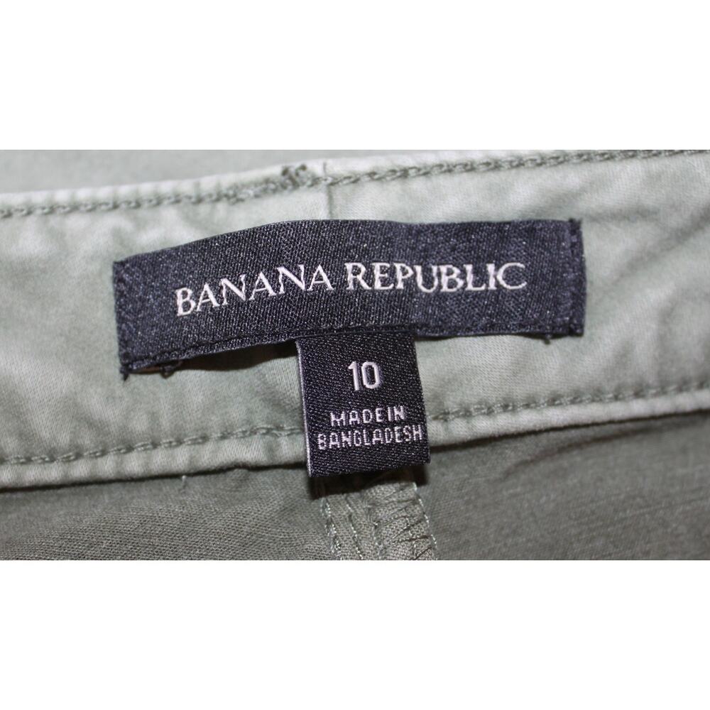 Banana Republic Army Green Sloan Chino Flight Jacket Cargo Pants Casual Size 10 - Picture 7 of 9